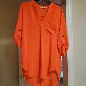 Lush Bright Orange Hi-Lo Tunic (Sz M)